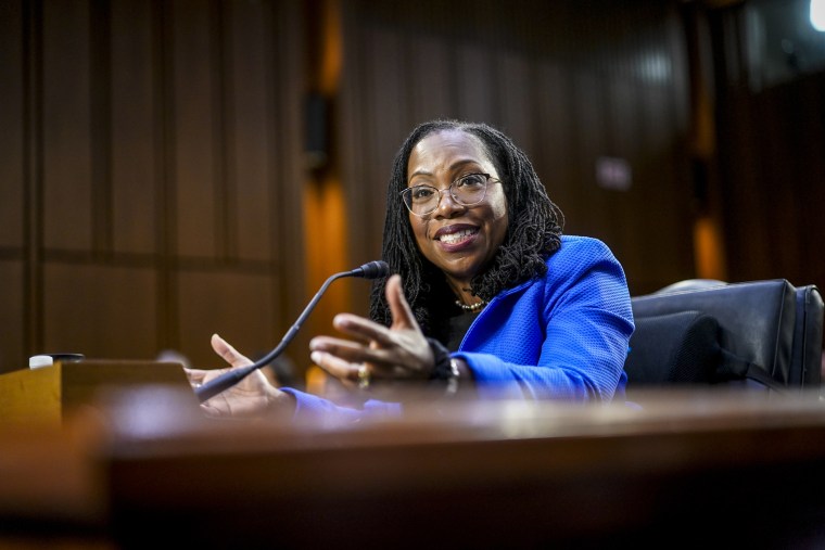 Supreme Court nominee Judge Ketanji Brown Jackson testifies on the third day of her confirmation hearing before the Senate Judiciary Committee on Capitol Hill on Wednesday, March 23, 2022.