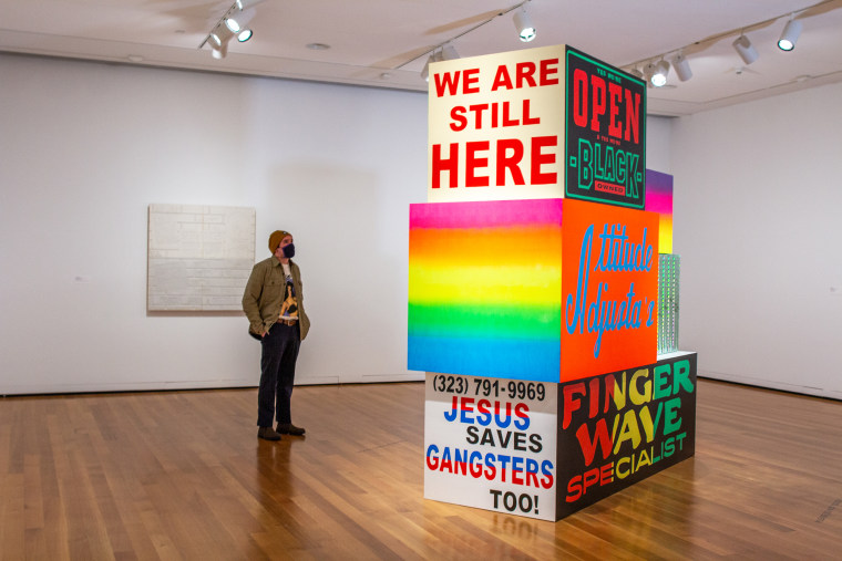 Installation view of the Lauren Halsey exhibit at the Seattle Art Museum in 2022.