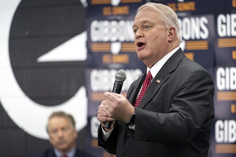Mike Gibbons speaks to supporters at a campaign rally in Maineville, Ohio, on Jan. 14. 