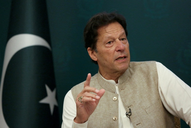 Image: FILE PHOTO: Pakistani Prime Minister Imran Khan speaks during an interview with Reuters in Islamabad