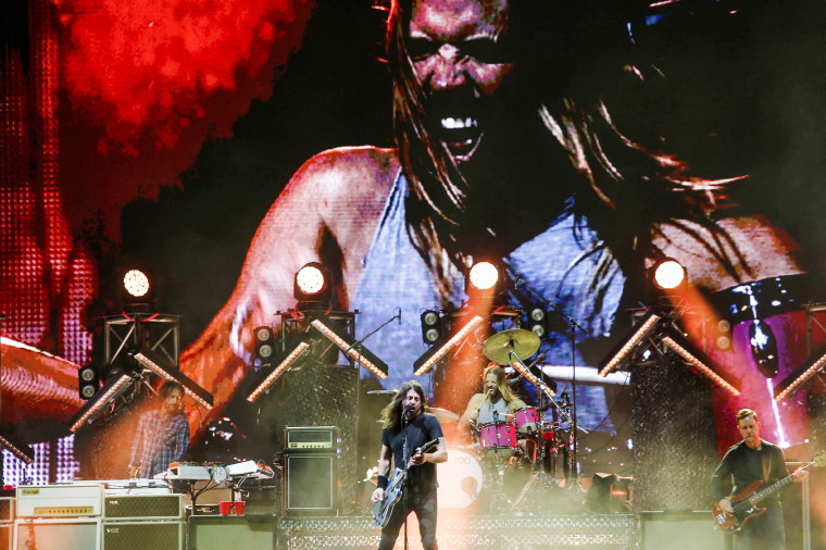 The Foo Fighters perform during Day 3 of Lollapalooza Chile 2022 at Parque Bicentenario Cerrillos on March 20, 2022 in Santiago.