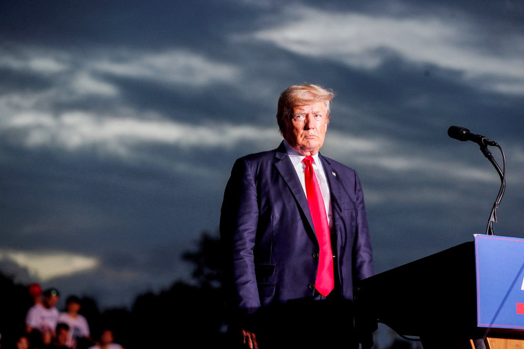 Former President Donald Trump speaks at a rally in Sarasota, Fla., on July 3, 2021.