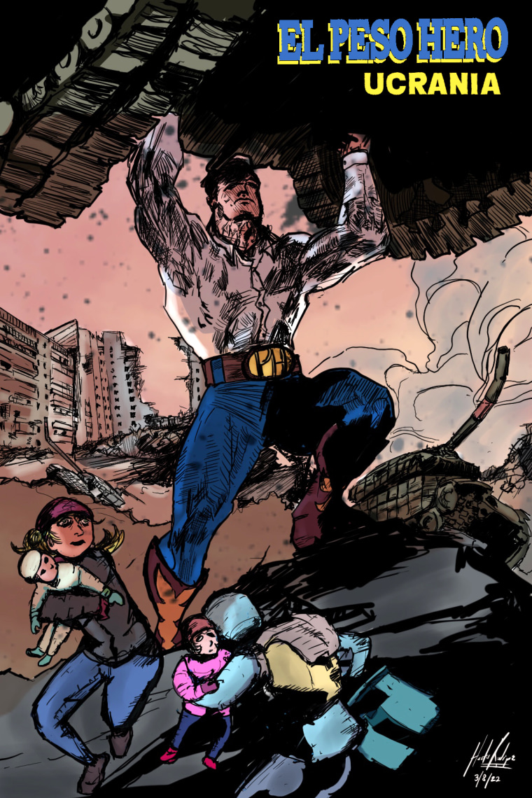 Comic book “El Peso Hero,” by Héctor Rodríguez.