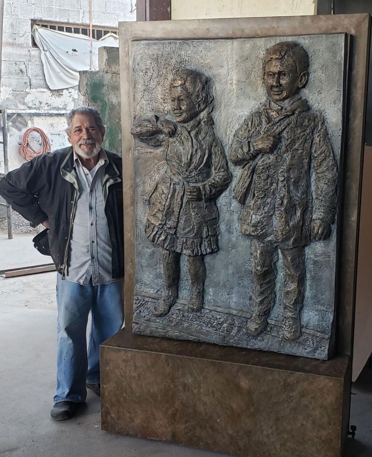 A bronze relief sculpture by Reynaldo Rivera will be installed at the Alamosa County Courthouse in October.