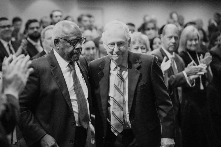 Associate Supreme Court Justice Clarence Thomas and Senate Minority Leader Mitch McConnell on October 21, 2021 in Washington, DC.