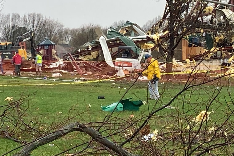 Severe storms that included at least two tornadoes injured several people and damaged homes and businesses.