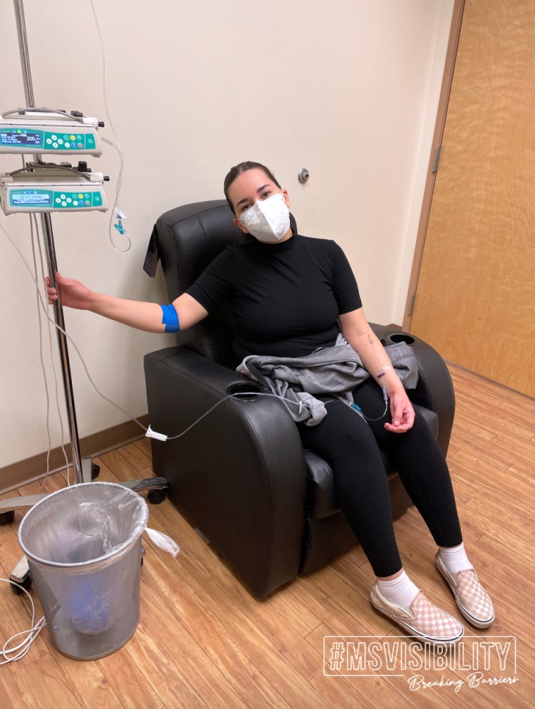 Now Crystal Bedoya receives a twice-yearly infusion to help her multiple sclerosis symptoms. She thinks this treatment gives her more stability that she's experienced in the past and she feels grateful for it.