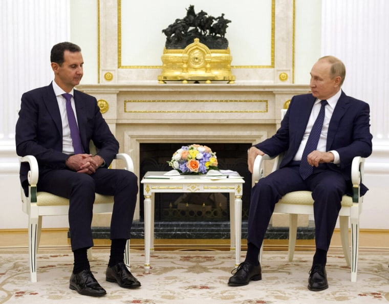 El presidente de Siria, Bashar al-Assad y el presidente de Rusia, Vladimir Putin