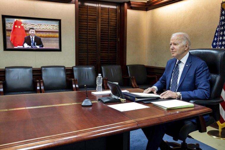 El presidente, Joe Biden y Xi Jinping, el 18 de marzo de 2022.