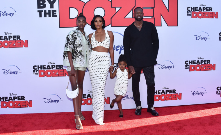 Gabrielle Union, Dwayne Wade, Zaya Wade and Kaavia James Union Wade