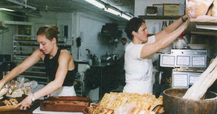 Weekes and McDonald during the early days of Levain.