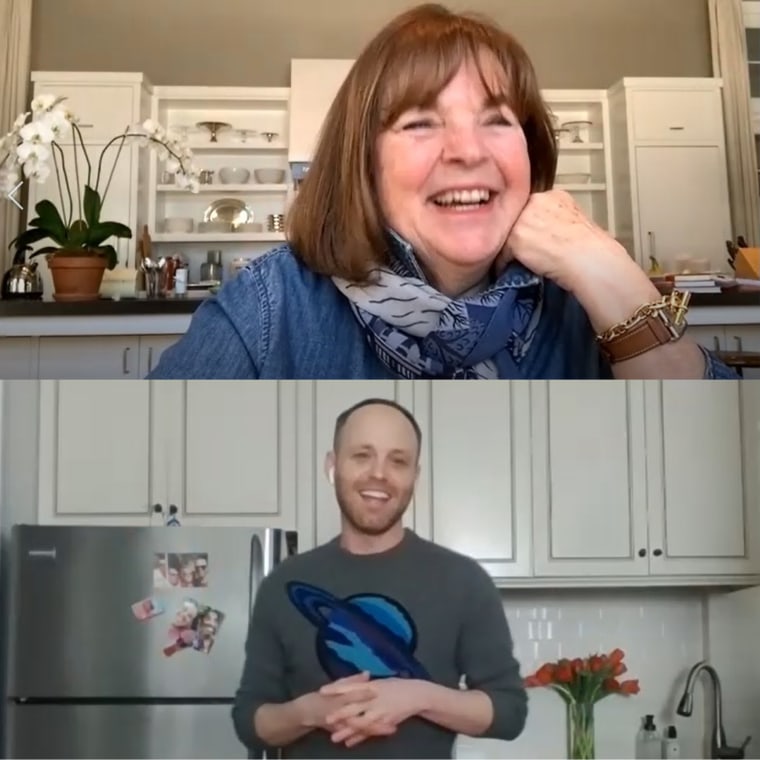 Me and Garten complete the final recipe via Zoom.