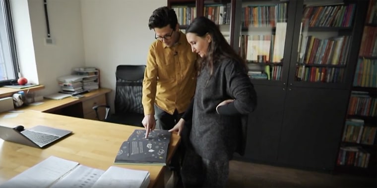 Marjana Savka, the editor-in-chief of a Ukrainian publisher, spoke with NBC News correspondent Jacob Soboroff about efforts to send books to Ukrainian refugees to give them a small piece of home.