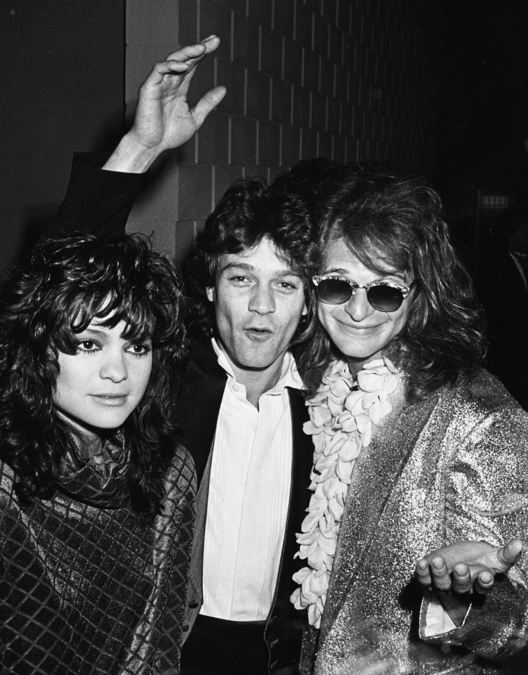 Eddie Van Halen, David Lee Roth And Valerie Bertinelli