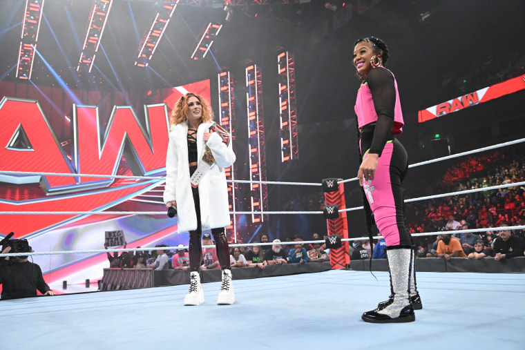 Bianca Belair and Becky Lynch on "Raw"