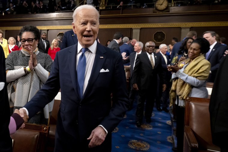 El presidente Joe Biden a su llegada este martes al Congreso, para su primer discurso del Estado de la Nación.