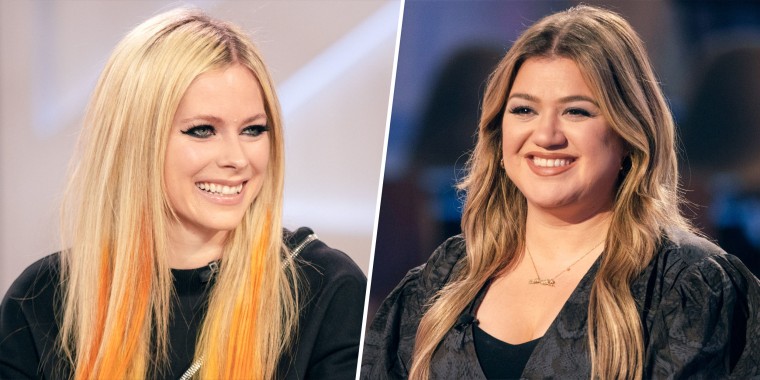 Avril Lavigne, left, recently talked about how she wrote one of Kelly Clarkson's early hits. 