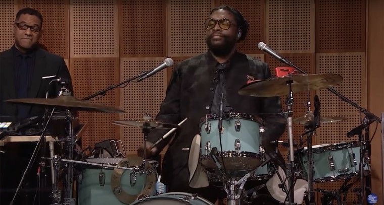 Questlove and a 71-year-old grandmother named Dorothea Taylor have a drum-off on "The Tonight Show" and play Phil Collins' iconic drum solo from his song, "In The Air Tonight."