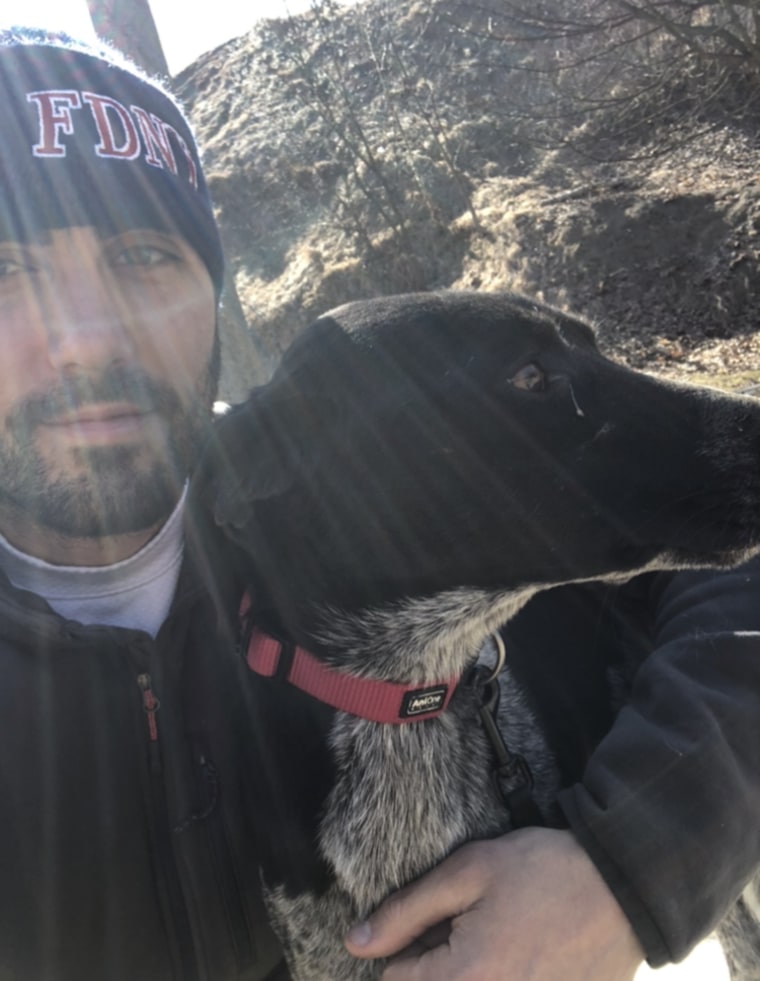 Jeff Praul pictured with one of the animals he cares for in the shelter.