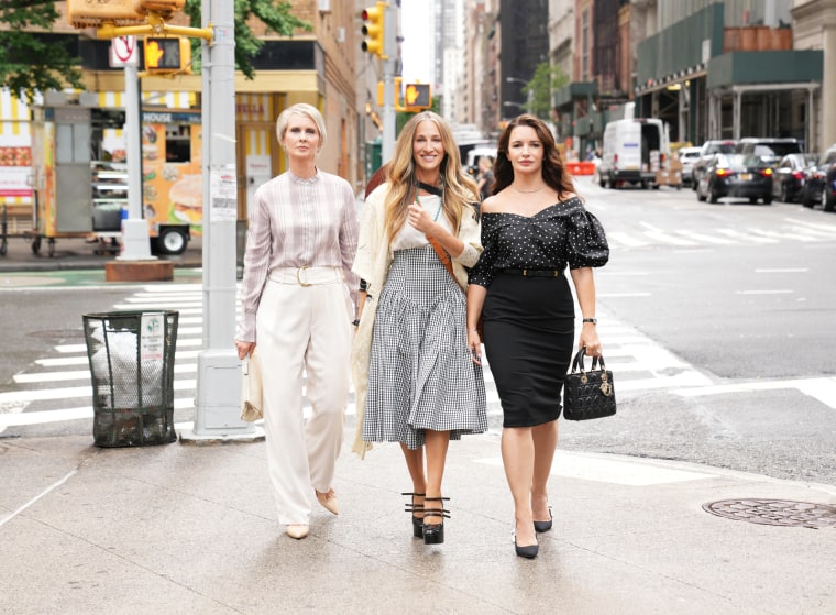 "And Just Like That..." will return for a second season. From left: Cynthia Nixon (Miranda), Sarah Jessica Parker (Carrie) and Kristin Davis (Charlotte)