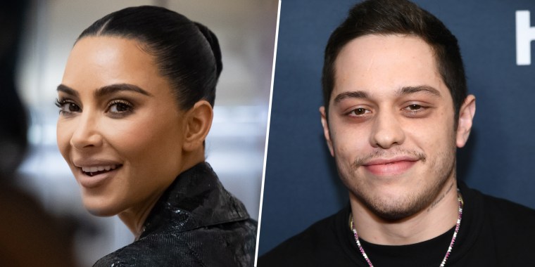 Kim Kardashian and Pete Davidson were first linked in October.