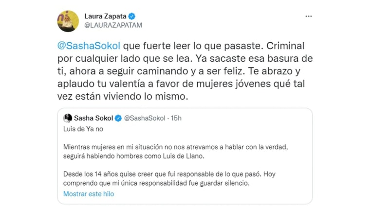 Laura Zapata opina de la denuncia de Sasha Solo a Luis de Llano