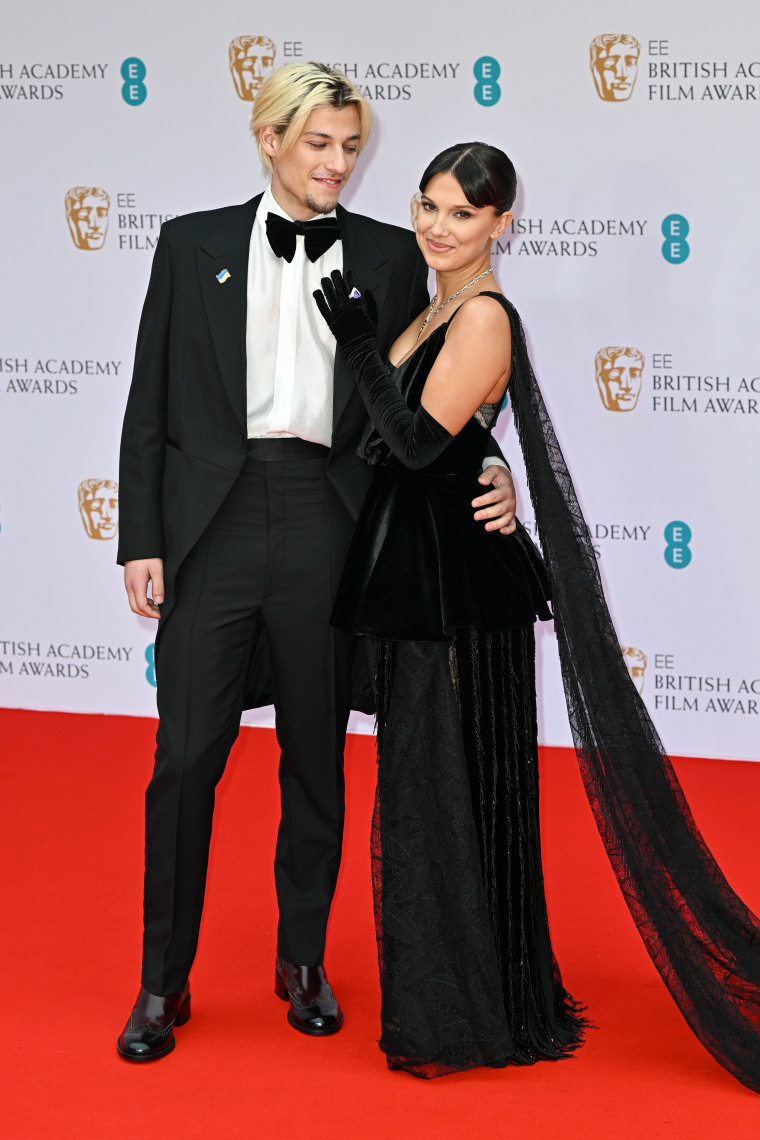 Millie Bobby Brown and Jake Bongiovi Make Red Carpet Debut at 2022 BAFTA  Awards