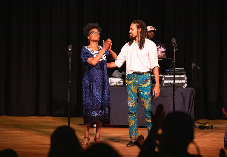 Nnenna and Pierce Freelon performing together