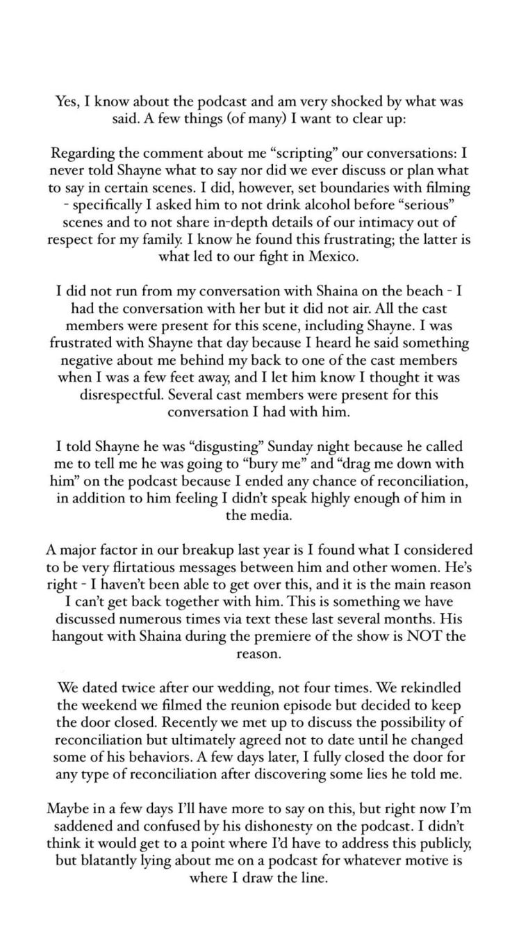 "Love Is Blind" star Natalie Lee responds to ex-fiancé Shayne Jansen's "shocking" interview about their relationship.