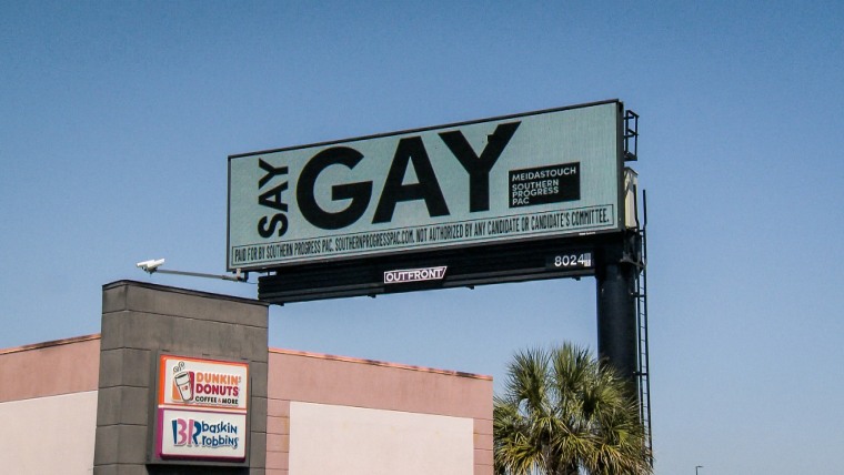 'Say Gay' billboard in Orlando, Fla. 