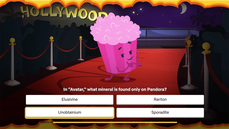 One of the colorful quiz sets in "Trivia Quest."