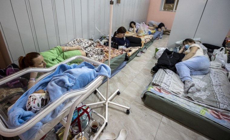 Mothers, babies shelter in basement of hospital in Kyiv