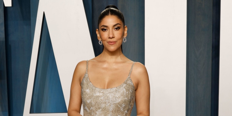Stephanie Beatriz poses at the 2022 Vanity Fair Oscar Party in Beverly Hills, California, on March 27.
