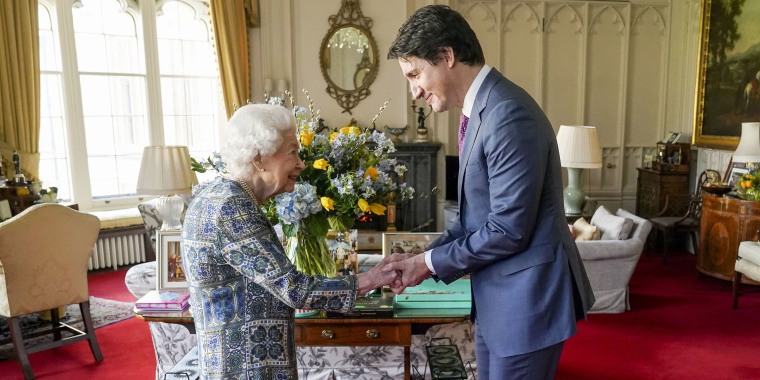 Image: Queen Elizabeth II Receives Canadian Prime Minister Justin Trudeau At Windsor Castle