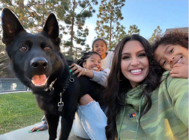 Vanessa Bryant and her three daughters have welcomed a new German Shepherd named Loki to the family.