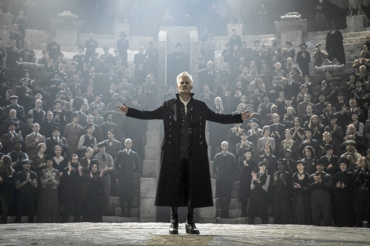 Johnny Depp as Grindelwald in "Fantastic Beasts: The Crimes of Grindelwald."