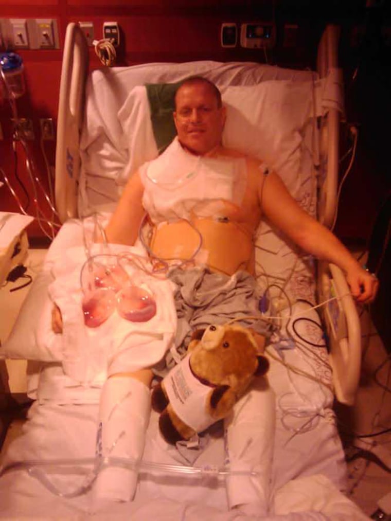 Gerardy after surgery in the MD Anderson Hospital in 2010.