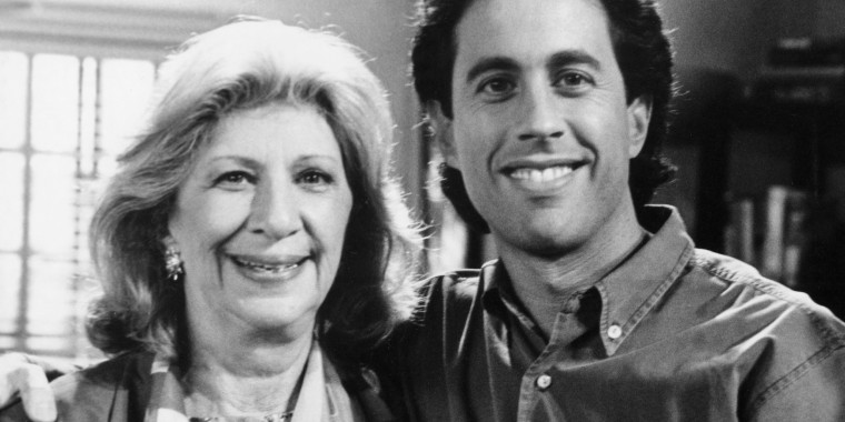 Liz Sheridan, seen here with her TV son Jerry Seinfeld, has died at age 93.
