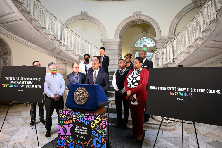New York City Mayor Eric Adams Meets With LGBTQ+ Advocates