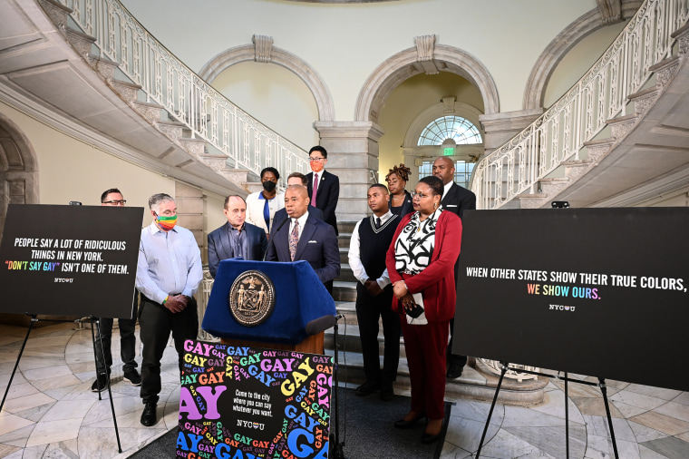 NYC Mayor Eric Adams meets LGBTQ+ advocates