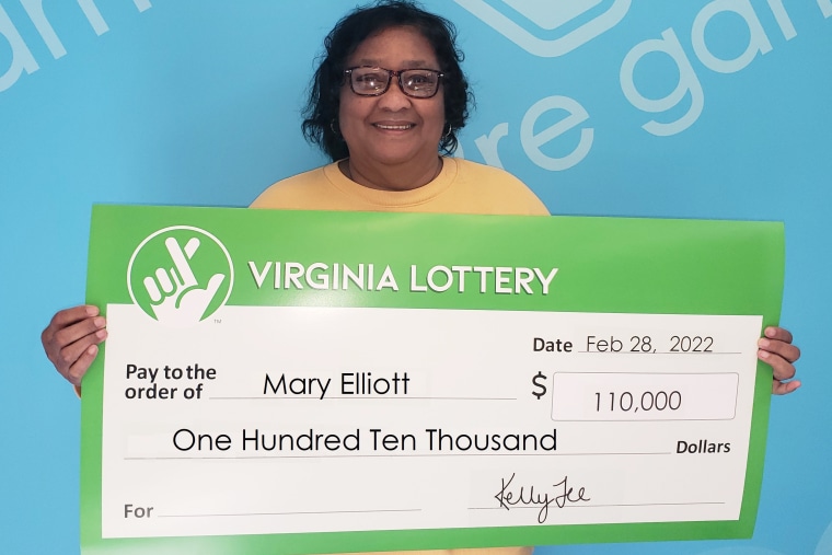 Mary Elliot of Buckingham County, Va., won $110,000 in the state lottery after retrieving her ticket from the trash.