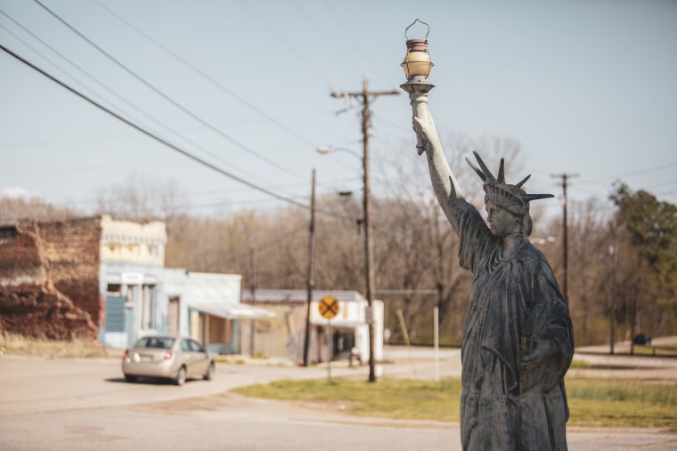 A replica of the Statue of Liberty in Mason. 
