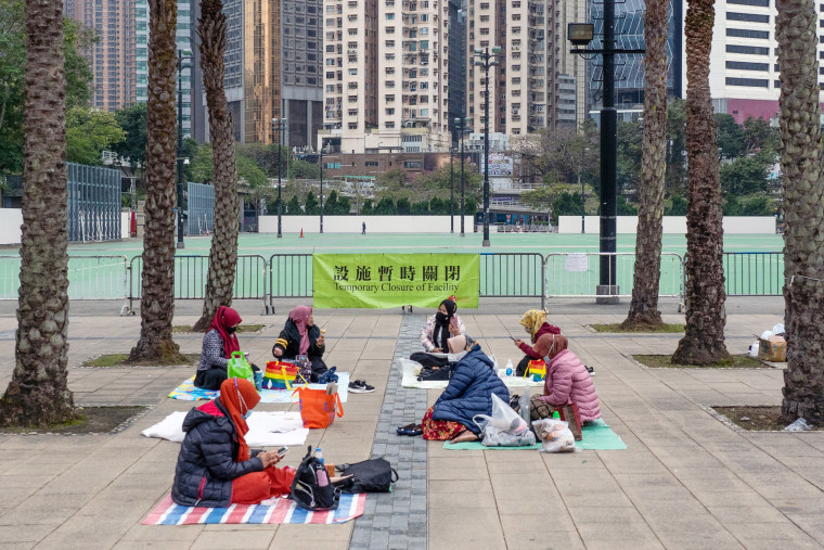 General Views in Hong Kong As City Reports to Seek Chinas Help Controlling Pandemic at Meeting