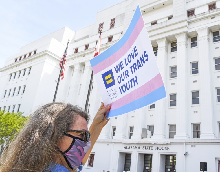 Transgender Rights Advocates Rally Against Alabama Legislation