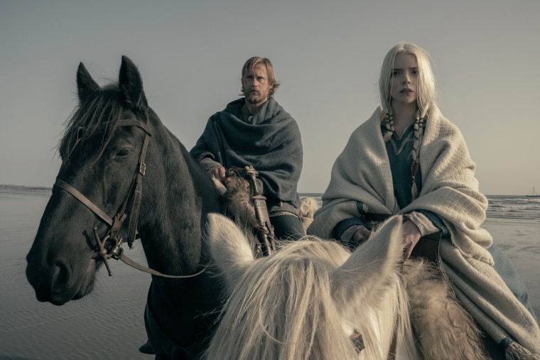 Alexander Skarsgård as Amleth and Anya Taylor-Joy as Olga in "The Northman."