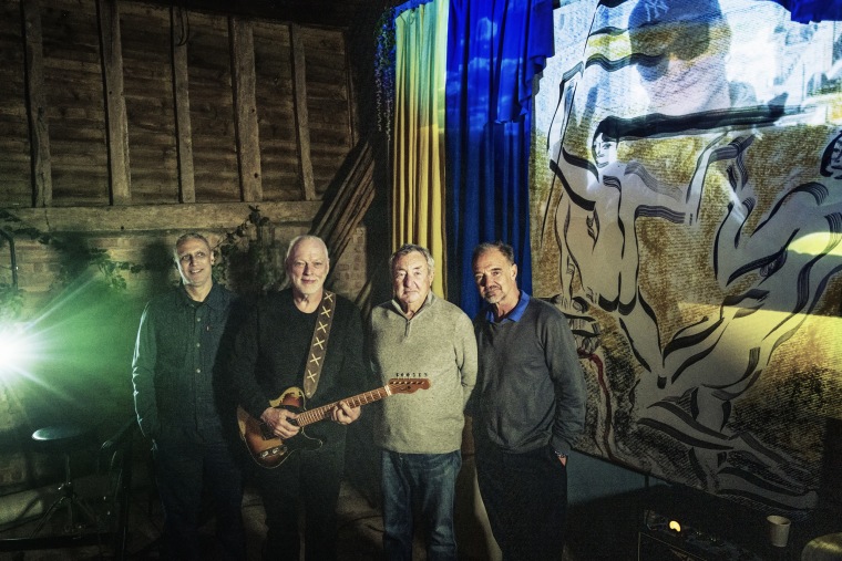 The track sees David Gilmour and Nick Mason joined by long time Pink Floyd bass player Guy Pratt and Nitin Sawhney on keyboards.