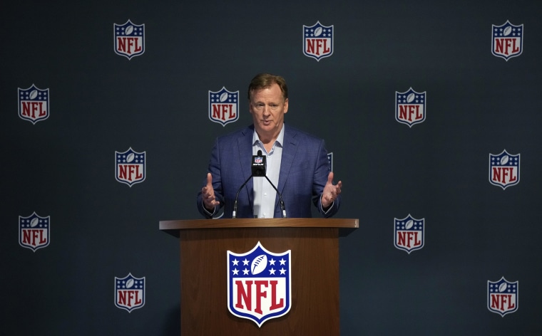 Image: NFL Commissioner Roger Goodell in Palm Beach, Fla., on March 29, 2022.