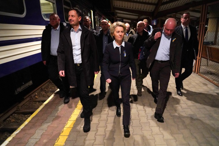 Image: European Commission President Ursula von der Leyen leaves Poland for Kyiv, in Przemysl