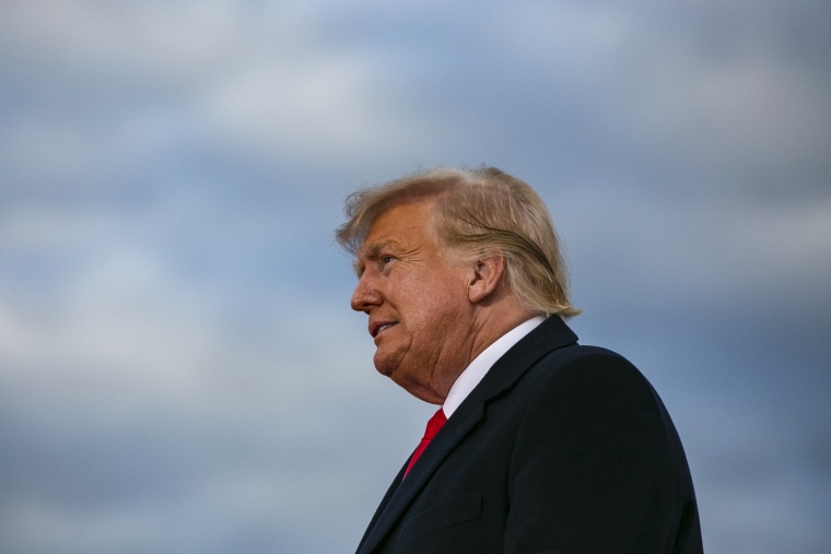 Former President Donald Trump speaks at a rally on April 9, 2022, in Selma, N.C.