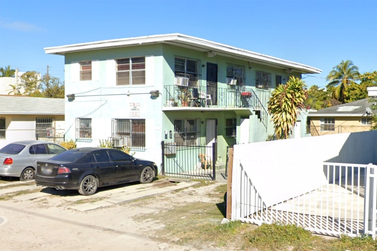 An exterior view of the house where two young children were recently killed in Miami.